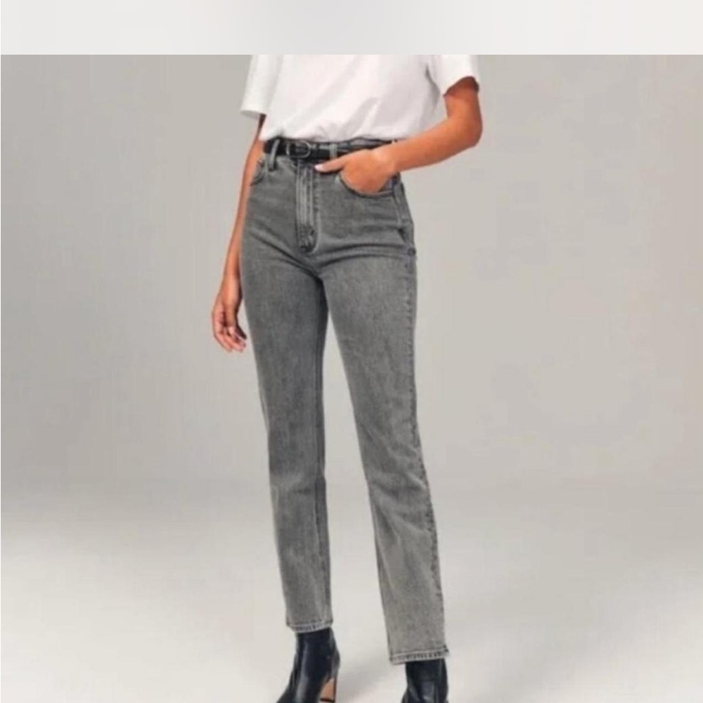 ankle straight ultra high-rise jeans